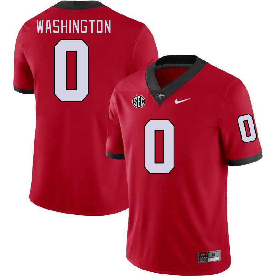 #0 Darnell Washington Georgia Bulldogs Jerseys Football Stitched-Red